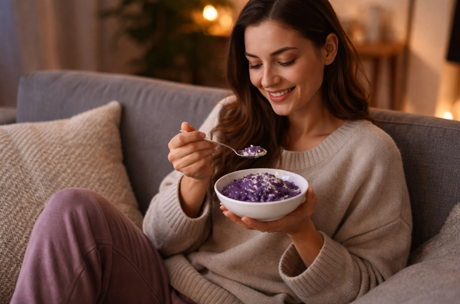 Does eating ube regularly improve sleep?